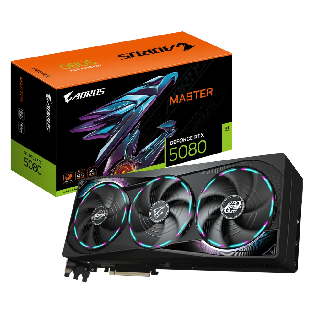 GIGABYTE AORUS GeForce RTX™ 5080 MASTER 16G Graphics Card