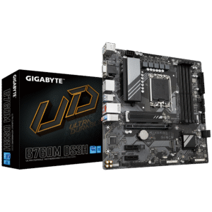 GIGABYTE B760M DS3H mATX Motherboard – Intel LGA1700. DDR5. PCIe 4.0. Dual M.2. USB-C. 2.5GbE LAN. EZ-Latch. Smart Fan 6