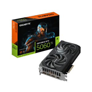 Gigabyte RTX 5060 Ti WINDFORCE OC 8G – 8 GB GDDR7. 2.587 MHz Boost. PCIe 5.0 x8. Dual-Fan WINDFORCE Cooling