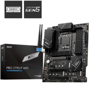 MSI PRO Z790‑P WiFi ATX Motherboard – LGA 1700. Intel Z790. DDR5 7000+ OC. PCIe 5.0. Wi‑Fi 6E & 2.5 Gb LAN
