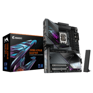 Gigabyte Z890 AORUS MASTER ATX Motherboard – LGA 1851. DDR5 (OC). PCIe 5.0. 5× M.2. Dual Thunderbolt 4. Wi‑Fi 7. Dual 10GbE
